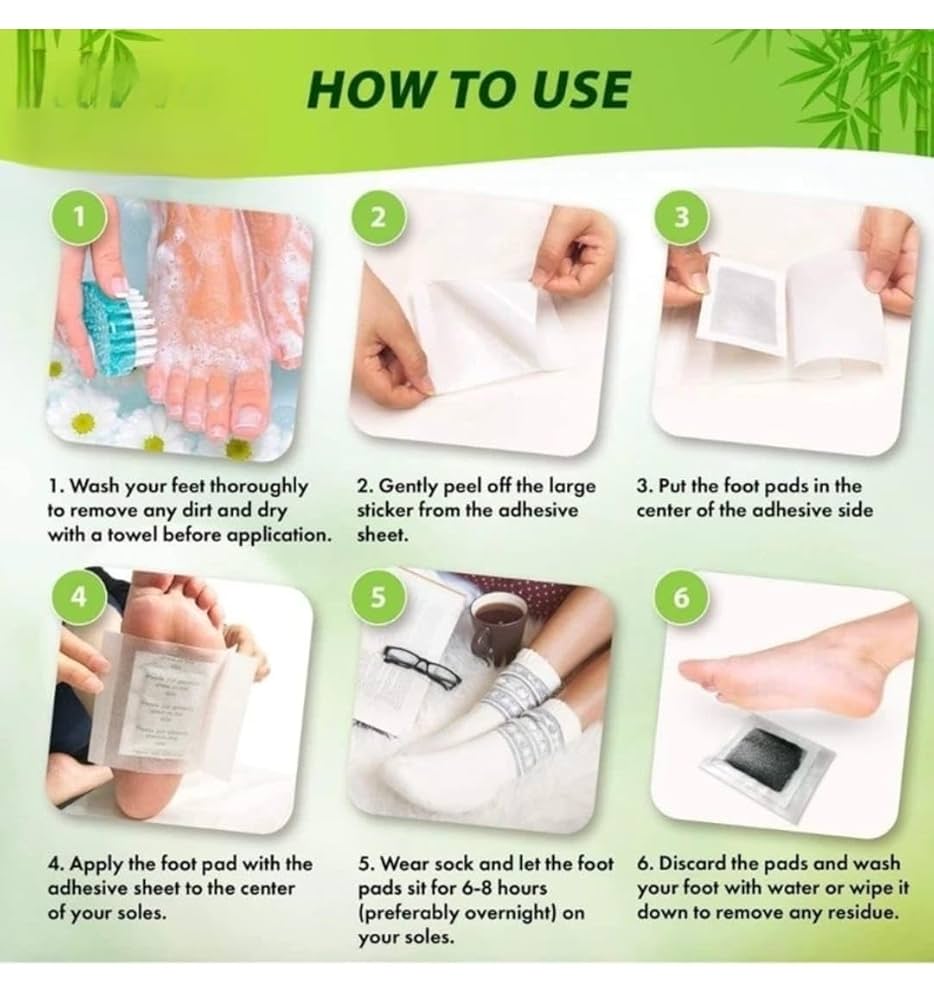 Bee Venom Lymphatic Drainage & Slimming Foot Patches (10 Patches)