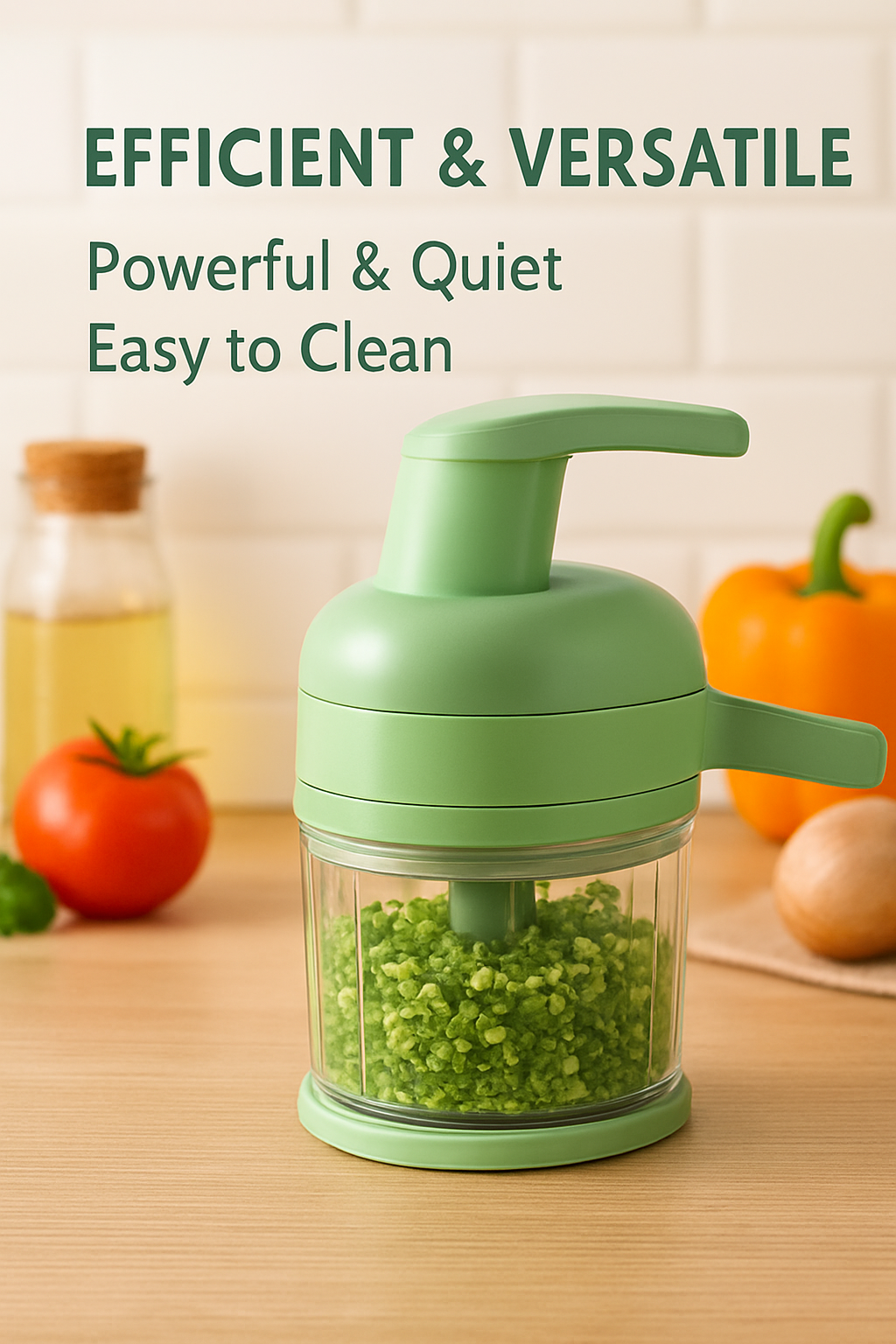 4-in-1 Portable Electric Vegetable Cutter | Chopper, Slicer, Grinder & Peeler in One