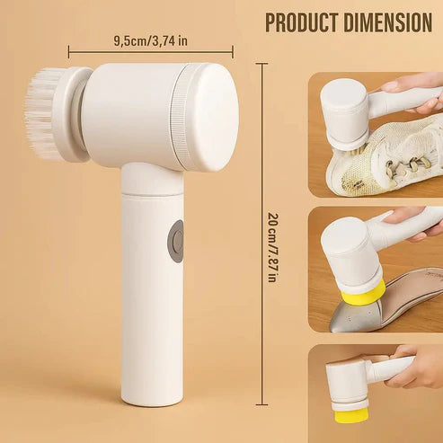 5-in-1 Powerful Electric Spin Scrubber | Powerful Cordless Cleaning Brush for Bathroom, Kitchen & More!